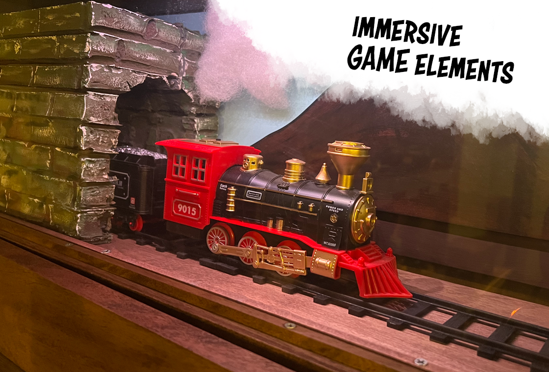 Happy family after escaping the Toy Shop room