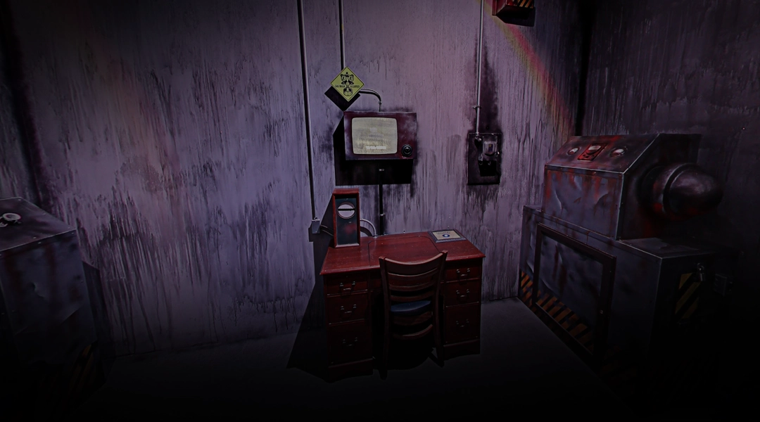 Abandoned laboratory set of the Containment Breach escape room